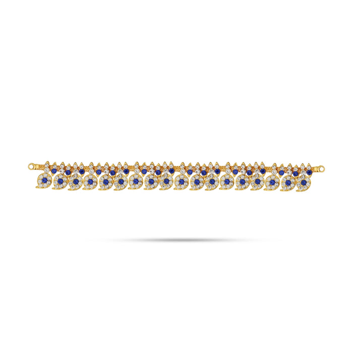 Mango Design Stone Haram - 13 Inches | Artificial Jewelry/ 50 Bit Stone Jewellery/ Stone Necklace for Deity - Neck & Body Accessories