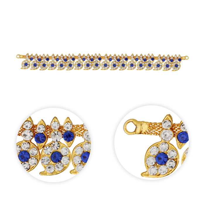 Mango Design Stone Haram - 13 Inches | Artificial Jewelry/ 50 Bit Stone Jewellery/ Stone Necklace for Deity - Neck & Body Accessories