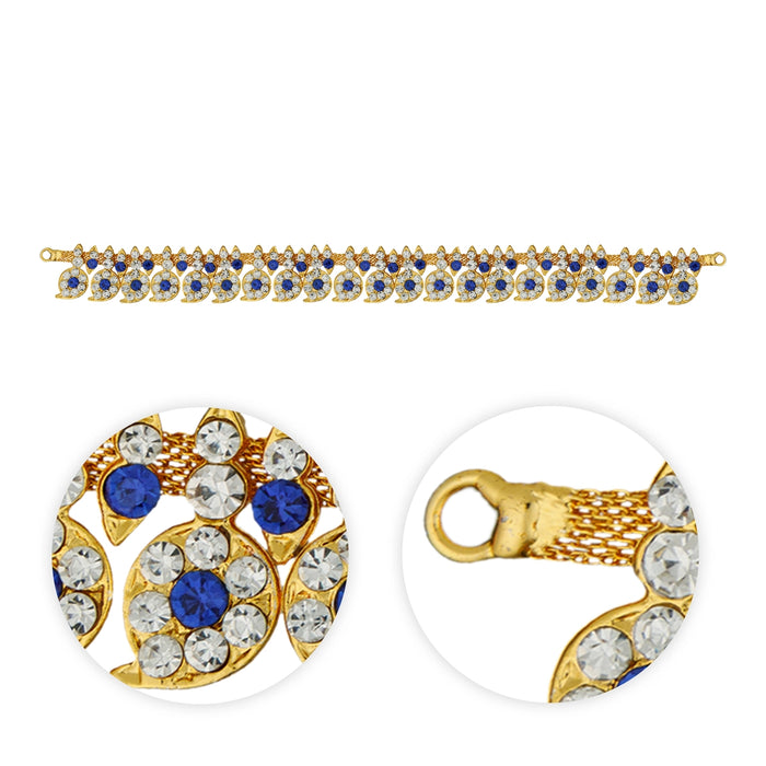 Mango Design Stone Haram - 17 Inches | Artificial Jewelry/ 62 Bit Stone Jewellery/ Stone Necklace for Deity - Neck & Body Accessories