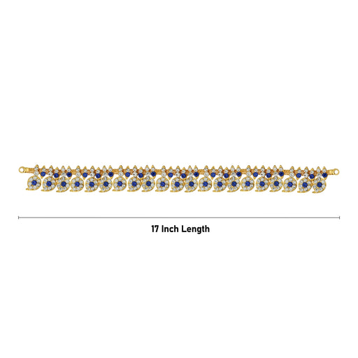 Mango Design Stone Haram - 17 Inches | Artificial Jewelry/ 62 Bit Stone Jewellery/ Stone Necklace for Deity - Neck & Body Accessories