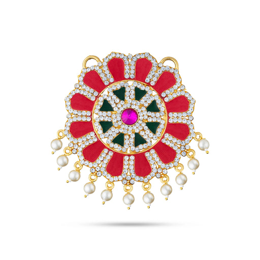 Multicolour Stone Pendant - 3.5 Inches | Locket/ Dollar/ Artificial Jewelry For Chains & Deity - Neck & Body Accessories