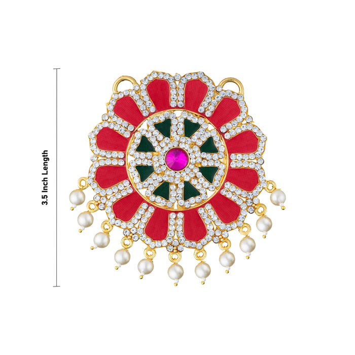 Multicolour Stone Pendant - 3.5 Inches | Locket/ Dollar/ Artificial Jewelry For Chains & Deity - Neck & Body Accessories