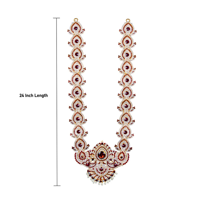 Stone Haram - 24 Inches | Multicolour Stone Jewellery/ Long Necklace for Deity - Neck & Body Accessories