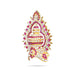Stone Half Kireedam With Arch - 3.5 x 2.5 Inches | Kiridam/ Half Crown/ Stone Mukut for Deity Decor - Head & Face Accessories