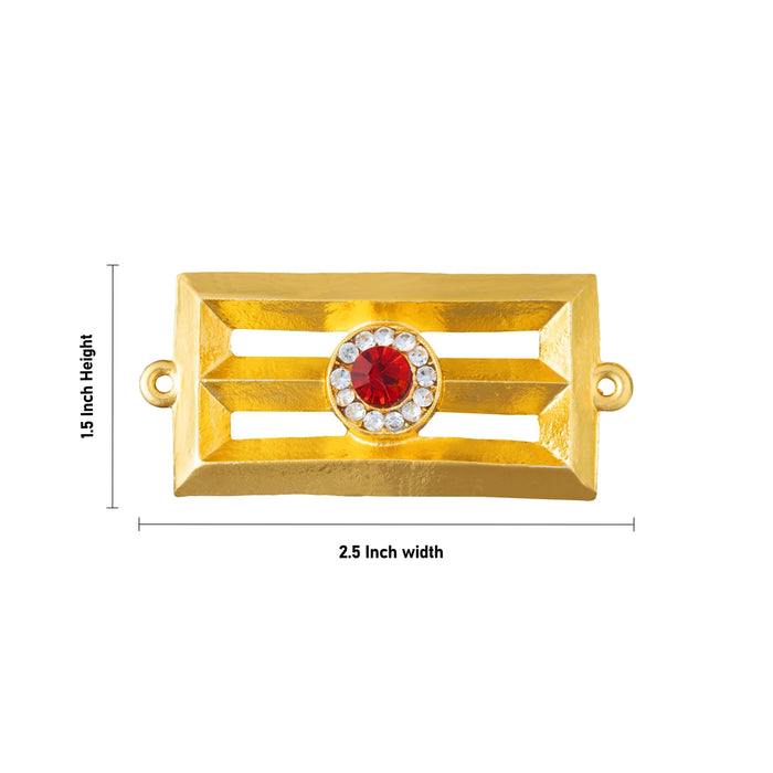 Vibuthi Pattai - 1.5 x 2.5 Inches | Stone Shiva Tripundra Tilak/ Gold Polish Thiruneer Pattai for Deity Decor