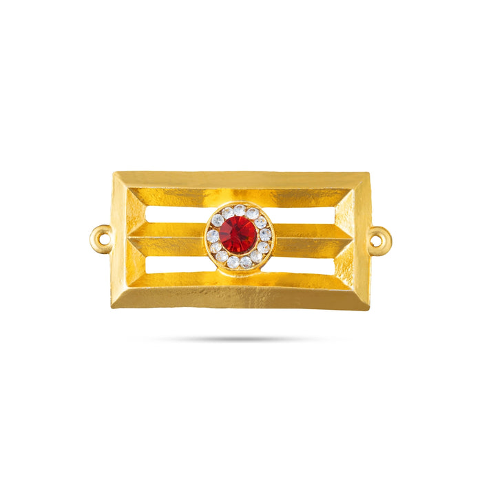 Shiva Vibhuti Pattai - 1.5 x 2 Inches | Stone & Gold Polish Tripundra Tilak/ Thiruneer Pattai For God Alangaram