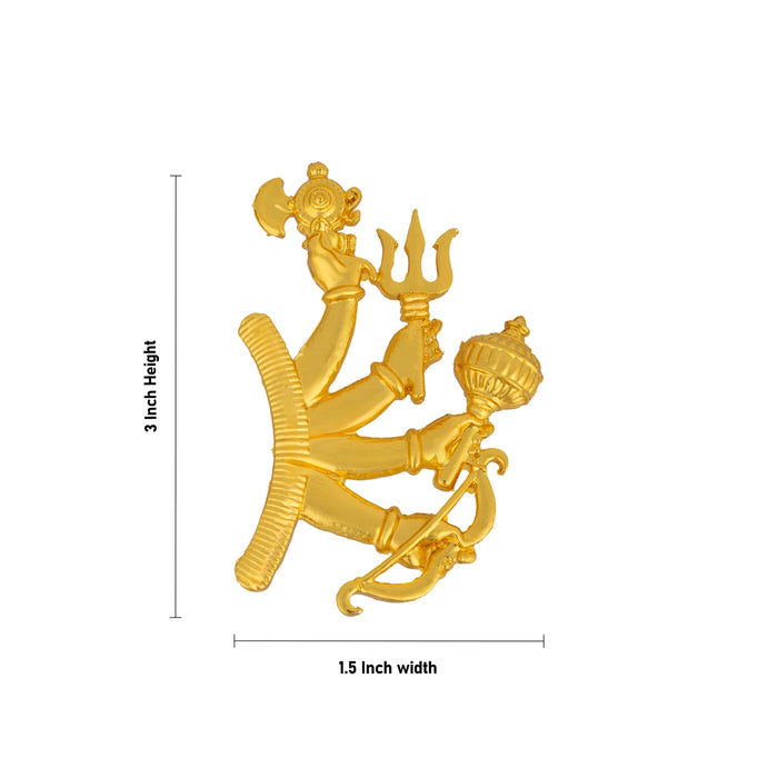 Amman Ashtabhuja Ayutham Set - 3 x 1.5 Inches| Amman Ayudham / Goddess Weapons for Idol Decor & Spiritual Worship