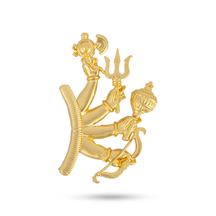 Amman 8 Hand Ayutham Set - 2 x 1.25 Inches | Divine Goddess Weapons / Ayudham for Temple & Navaratri Celebrations