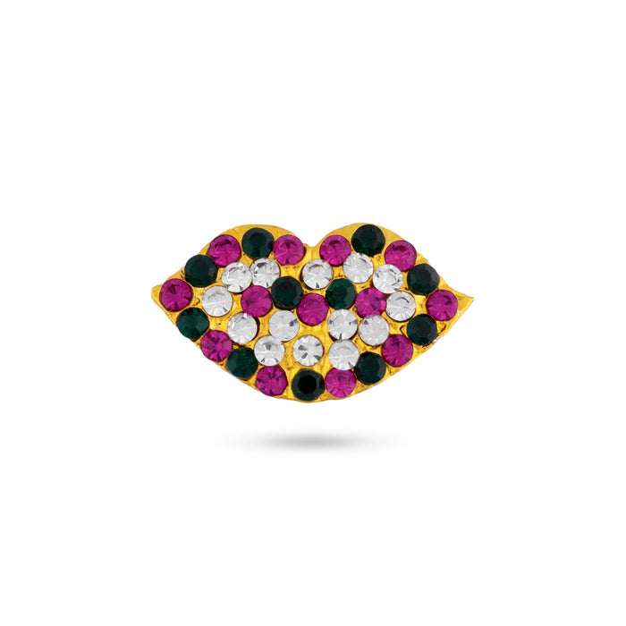 Amman Face Set | Stone Amman Face / Multicolour Stone Mugam for Deity