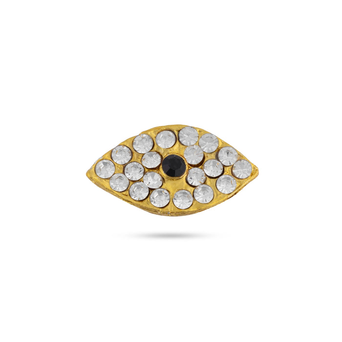 Stone Eye Pair - 0.5 x 1 Inches | Stone Kanmalar/ Amman Kanmalar for Deity Decor