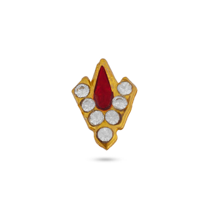 Stone Pottu - 0.5 x 0.25 Inches | Stone Tilak Namam/ Stone Bindi/ Stone Jewellery for Deity Decor