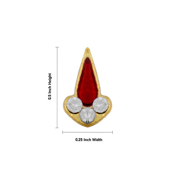Stone Tilak - 0.5 x 0.25 Inches | Stone Bindi/ Pottu Stone for Deity Alangaram