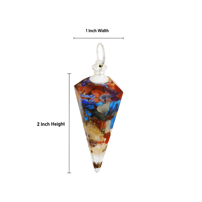 Crystal Stone Pendant  - Orgone Pendulam |  Crystal Dollar/ Stone Locket for Men & Women