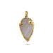 Rose Quartz Arrowhead Pendant - 1.5 x 1 Inches | Semi Precious Stone Locket/ Stone Dollar for Men & Women - Mala & Pendant