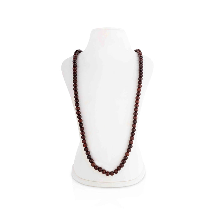 Red Chandan Mala With Thread Knot - 22 Inches | 10 mm/ Sandalwood Mala/ Sandal Mala for Meditation - Chandan Mala, Pendant, Bracelet