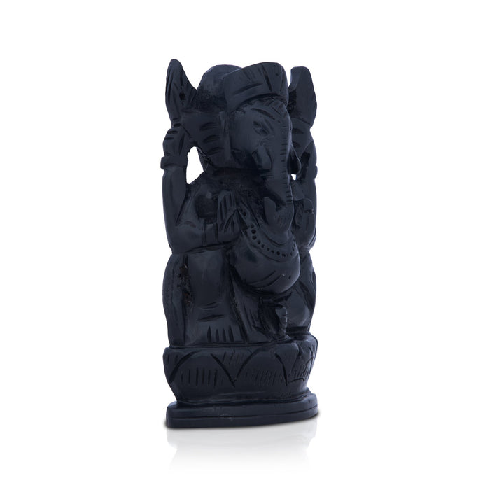 Ganesh Murti - 4 Inch | Karungali Statue/ Vinayaka Idol/ Ganpati Murti for Pooja