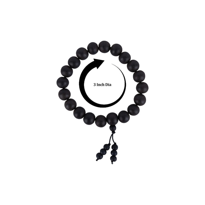 Karungali Bracelet - 3 Inches | 12 mm/ Ebony Hand Band/ Karungali Hand Bracelet for Men & Women - Karungali Mala, Pendant, Bracelet