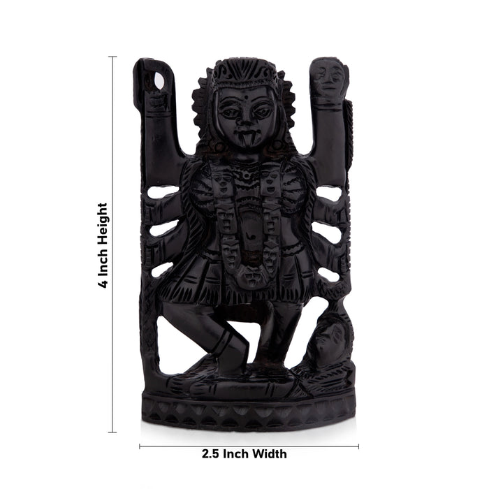 Kali Maa Murti - 4 x 2.5 Inches | Kali Mata Statue/ Karungali Statue for Pooja/ 65 Gms Approx - Karungali & Ebony Murties