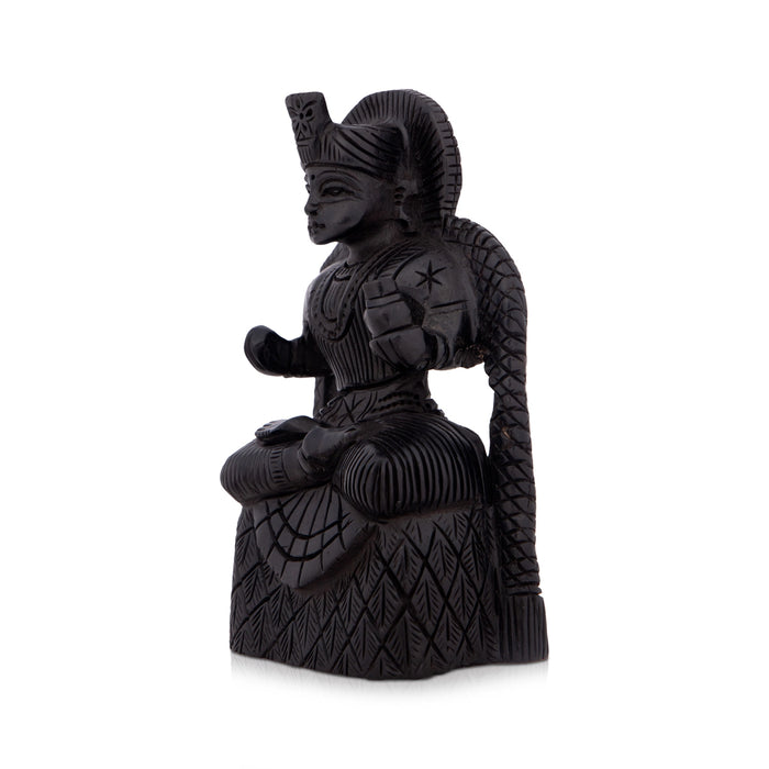 Annapoorani Statue - 4 x 2.5 Inches | Karungali Statue/ Annapoorani Idol for Pooja/ 125 Gms Approx - Karungali & Ebony Murties