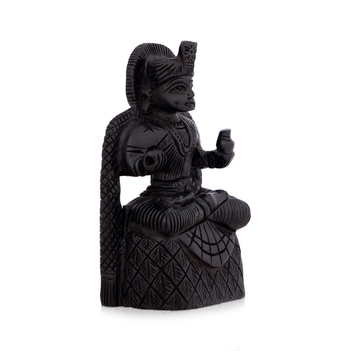 Annapoorani Statue - 4 x 2.5 Inches | Karungali Statue/ Annapoorani Idol for Pooja/ 125 Gms Approx - Karungali & Ebony Murties