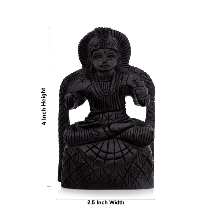 Annapoorani Statue - 4 x 2.5 Inches | Karungali Statue/ Annapoorani Idol for Pooja/ 125 Gms Approx - Karungali & Ebony Murties