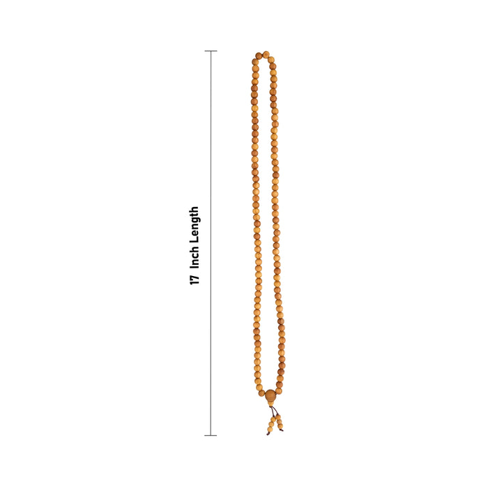 Sandal Wood Mala - 17 Inches | 6 mm/ Chandan Mala/ Sandalwood Beads Mala for Meditation