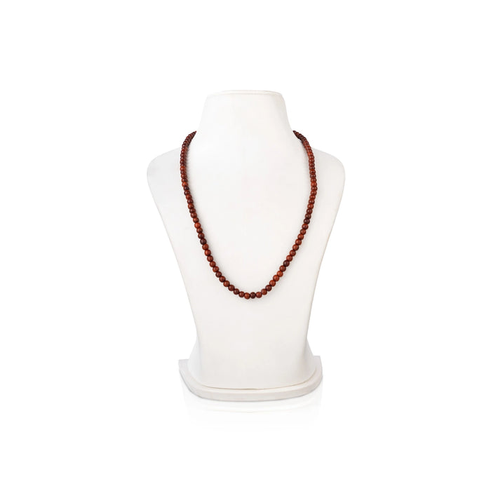 Red Chandan Mala - 13 Inches | 6 mm/ Red Sandalwood Mala/ Sandalwood Mala Beads for Meditation