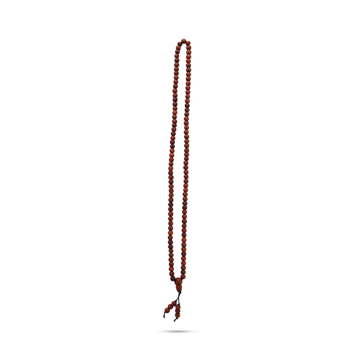 Red Chandan Mala - 13 Inches | 6 mm/ Red Sandalwood Mala/ Sandalwood Mala Beads for Meditation