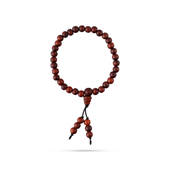 Red Sandal Bracelet - 2.5 Inches | 6 mm / Red Sandalwood Bead Bracelet for Meditation, Prayer & Daily Wear
