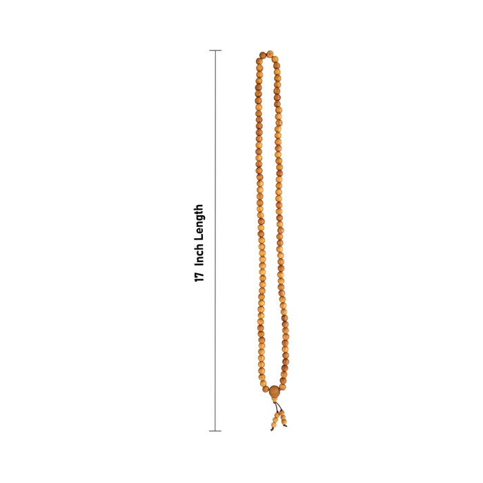 Chandan Mala - 17 Inches | 8 mm/ Sandalwood Mala/ Sandalwood Mala Beads/ Kantha Mala for Meditation