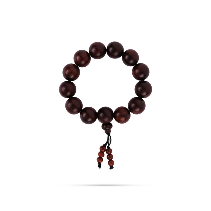 Red Sandalwood Bracelet - 4 Inches | 18mm/ Chandan Bracelet/ Hand Band/Hand Bracelet For Spiritual Use - Chandan Mala, Pendant, Bracelet