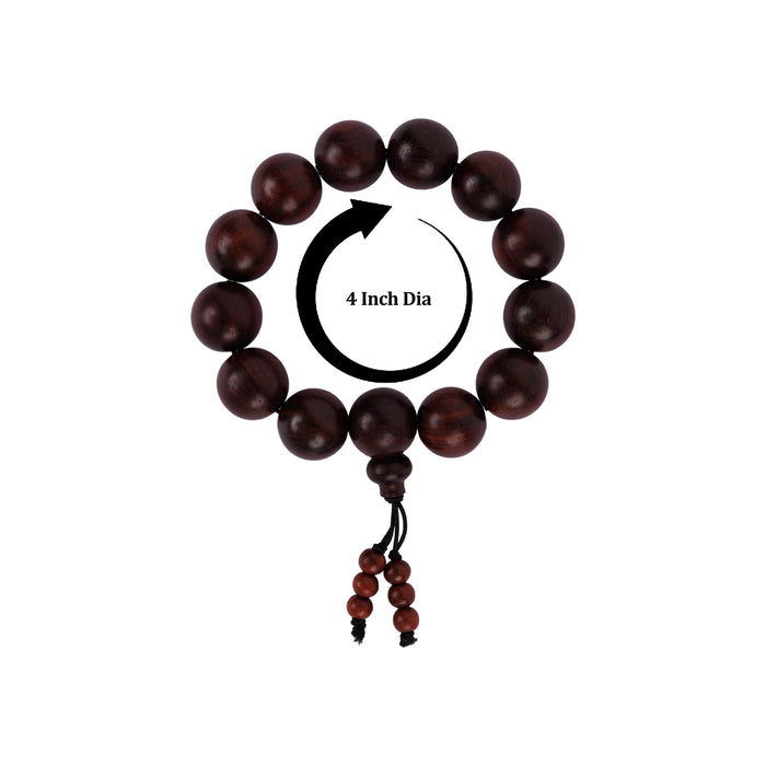 Red Sandalwood Bracelet - 4 Inches | 18mm/ Chandan Bracelet/ Hand Band/Hand Bracelet For Spiritual Use - Chandan Mala, Pendant, Bracelet