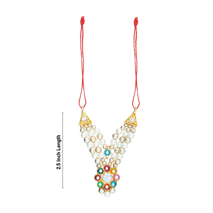 Stone Necklace - 5.5 Inches | Stone Haram/ Jewellery for Deity - Neck & Body Accessories