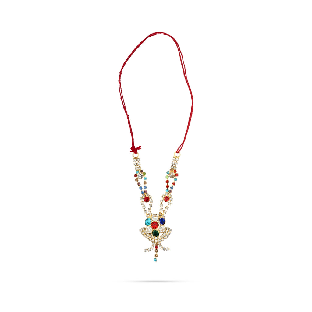 Stone Necklace - 2.75 Inches | Stone Jewellery/ Stone Haram for Deity Decor/ Assorted Colour