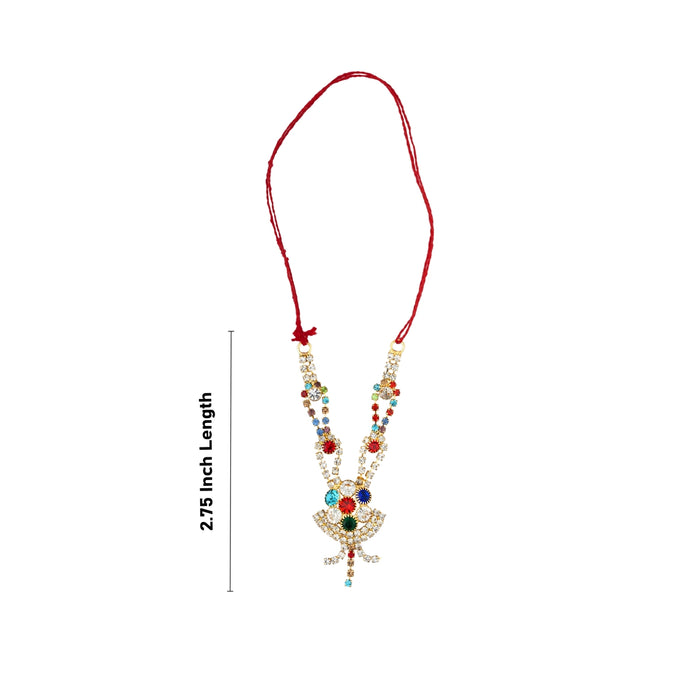 Stone Necklace - 2.75 Inches | Stone Jewellery/ Stone Haram for Deity Decor/ Assorted Colour