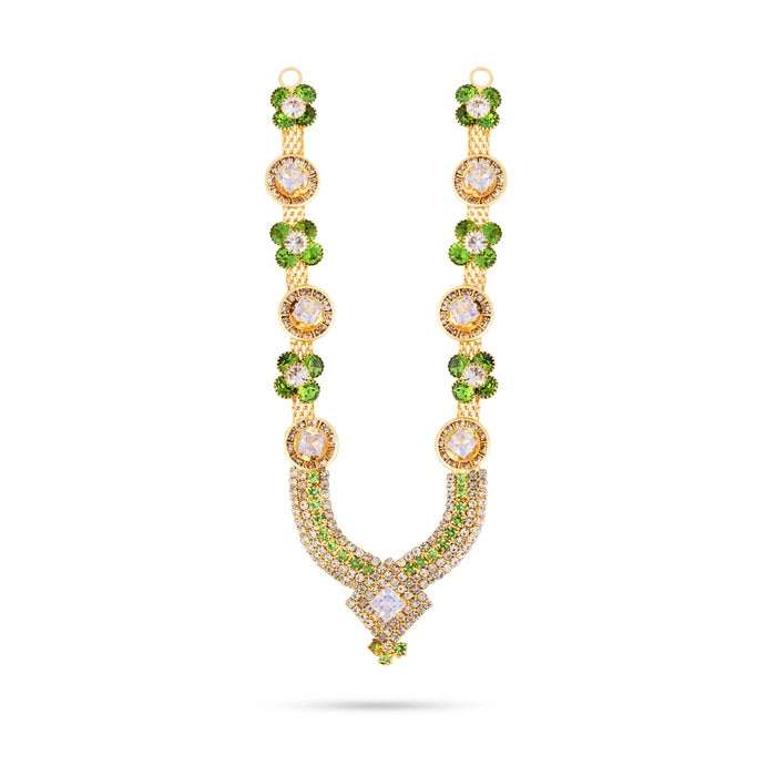 Stone Necklace - 7.5 Inches | Artificial Jewelry/ Stone Haram/ Stone Jewellery for Deity Decor - Neck & Body Accessories