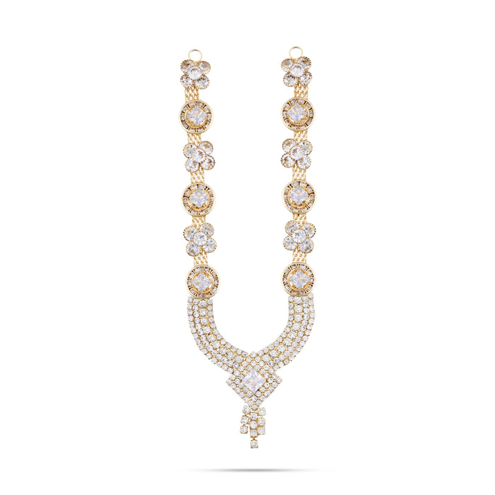 Stone Necklace - 7.5 Inches | Artificial Jewelry/ Stone Haram/ Stone Jewellery for Deity Decor - Neck & Body Accessories