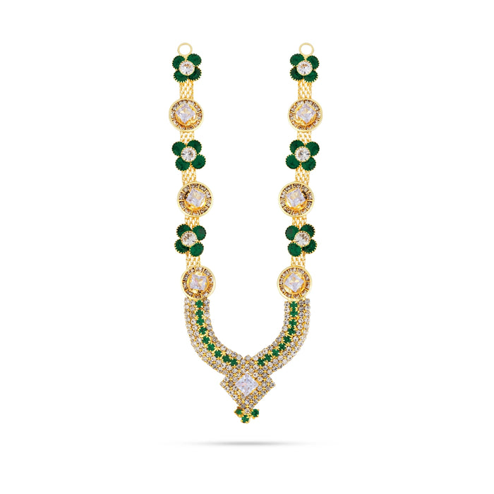 Stone Necklace - 7.5 Inches | Artificial Jewelry/ Stone Haram/ Stone Jewellery for Deity Decor - Neck & Body Accessories