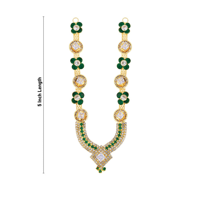 Stone Necklace - 7.5 Inches | Artificial Jewelry/ Stone Haram/ Stone Jewellery for Deity Decor - Neck & Body Accessories