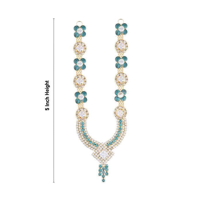 Stone Necklace - 7.5 Inches | Artificial Jewelry/ Stone Haram/ Stone Jewellery for Deity Decor - Neck & Body Accessories