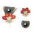 Peacock Kalangi - 3 x 1.5 Inches | Artificial Peacock Feather/ Peacock Feather Kalangi for Shri Krishna Mukut - Head & Face Accessories