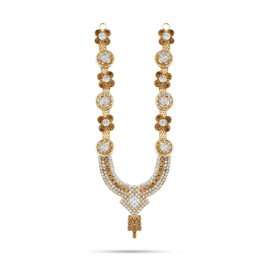 Stone Necklace - 4.5 Inches | Stone Haram/ Stone Jewellery/ Artificial Jewelry For Deity - Neck & Body Accessories