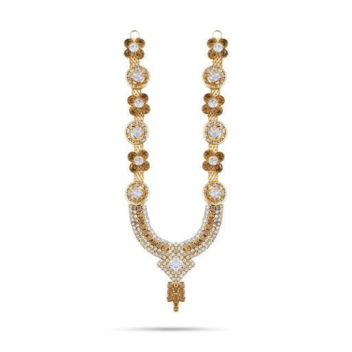 Stone Necklace - 4.5 Inches | Stone Haram/ Stone Jewellery/ Artificial Jewelry For Deity - Neck & Body Accessories