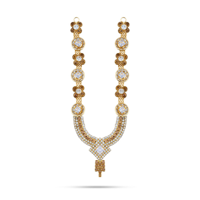 Stone Necklace - 4.5 Inches | Stone Haram/ Stone Jewellery/ Artificial Jewelry For Deity - Neck & Body Accessories