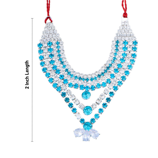 Stone Necklace - 2 Inches | Artificial Jewelry/ Multicolour Stone Jewellery for Deity - Neck & Body Accessories