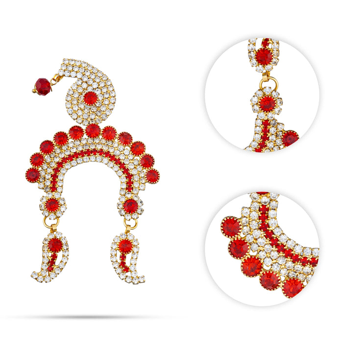 Chandrika Crown - 2 x 3 Inches | Stone Kireedam/ Kiridam for Radha Rani - Head & Face Accessories