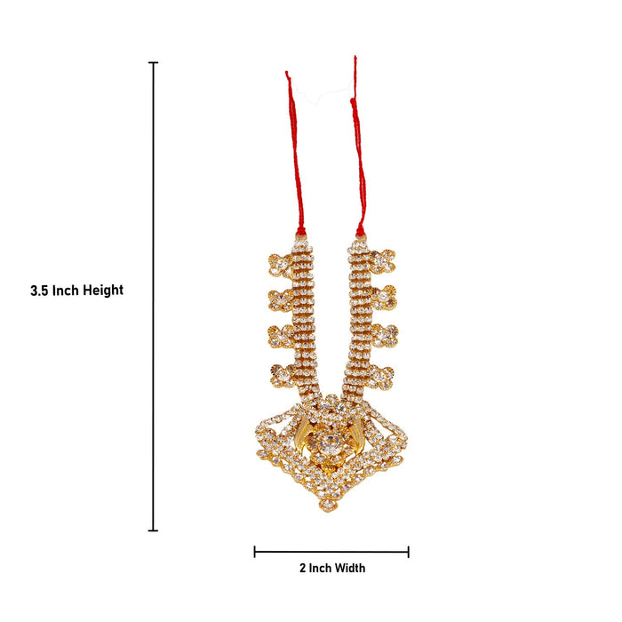 Stone Necklace - 3.5 Inches | Multicolour Stone/ Stone Jewellery for Deity