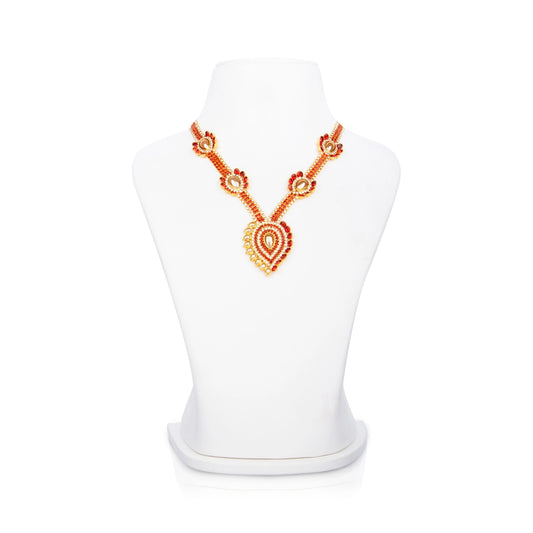 Stone Haram - 6 x 1.5 Inches | Artificial Jewelry/ Stone Necklace/ Stone Jewellery for Deity - Neck & Body Accessories