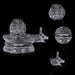Shivling With Shivan Face Murti - 5 x 7 Inches | Belgium Glass Shiva lingam / Glass Shivalinga for Pooja - Sphatik & Semi Precious Stone Murties