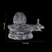 Shivling With Shivan Face Murti - 5 x 7 Inches | Belgium Glass Shiva lingam / Glass Shivalinga for Pooja - Sphatik & Semi Precious Stone Murties
